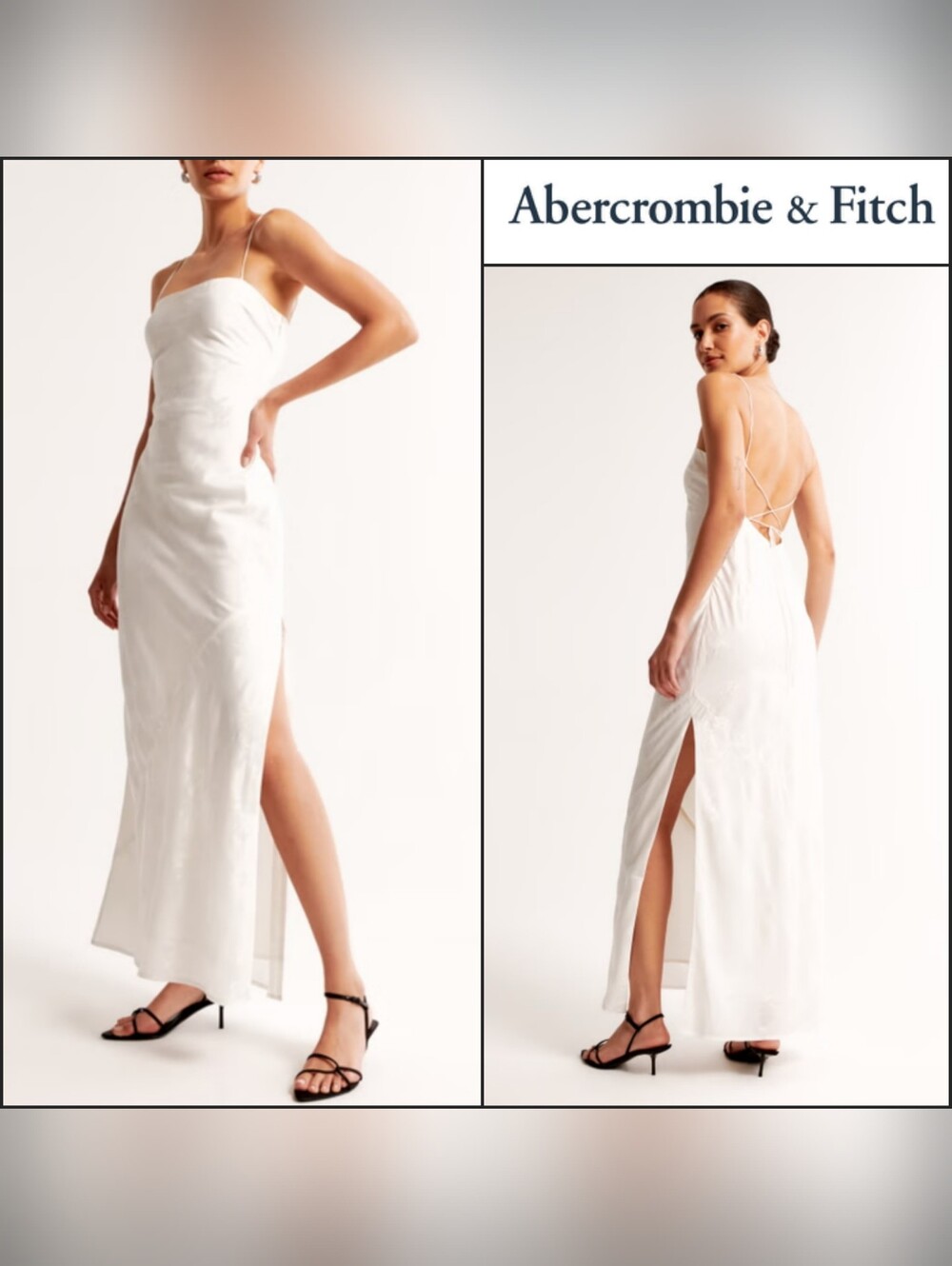 Abercrombie & Fitch Julia Satin Slip Dress Bride Bridal Shower Wedding Stagette